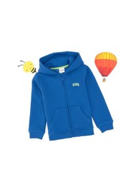 Resim U.S. Polo Assn. Erkek Çocuk Fermuarlı Kobalt Şardonlu Kapüşonlu Sweatshirt 50295127-VR077 