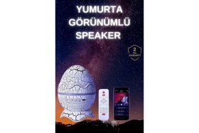 Resim Yumurta Şeklinde Su Dalgalı Bluetooth Speaker Lamba Renkli Şarjlı 