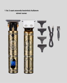 Resim Gld-spt- Şarjlı Kablosuz Tıraş Makinesi 1800 Mah Batarya, Uzun Pil Ömrü, Profesyonel Sessiz Motor 