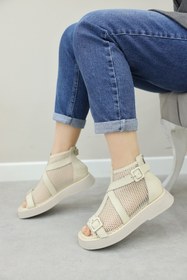 Resim Fast Step Hakiki Deri Kadın Klasik Sandalet 281ZA20773 