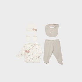 Resim Bibaby Biorganic Sweet Lady 5 Parça Hastane Çıkış Seti 62363 Light Beige Light Beige Açık Bej 