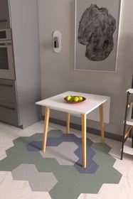 Resim VİLİNZE Avanos Katlanır Mdf Ahşap Mutfak Masası - 70x80 Cm 