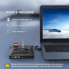 Resim Willowhaven Gümüş 1 Adet Usb 3.0 İnce Harici Cd/dvd Rw Blu-ray Yazıcı Oynatıcı 6 Lı 1 Arada Taşınabilir 