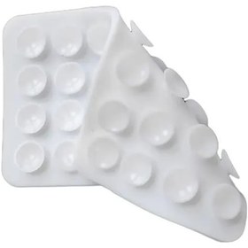 Resim Goldenqian Çift Taraflı Silikon Vantuz Cep Telefonu Fikstürü İçin Vantuz Destekli Yapışkan Silikon Kauçuk Enayi Ped Sabit Ped White White 