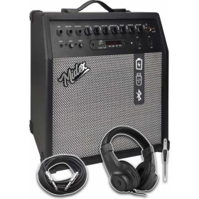Resim MGA-50HD Elektro Gitar Amfisi 50 Watt USB Bluetooth Şarjlı 4 Girişli (Kulaklık ve Kablo Dahil) 