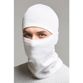 Resim Erkekler İçin Tek Beden Thermoform Ekru-Beyaz Kar Maskesi Esnek Kumaş ve Konforlu Kullanım 