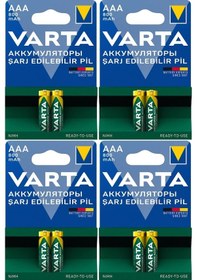 Resim Varta 56703 800 mAh Blister AAA Ni-MH Şarj Edilebilir İnce Kalem Pil 2 x 4'lü 