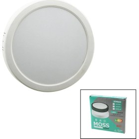 Resim Moss Lıght 20W Yuvarlak Beyaz Metal Kasa Sıva Üstü LED Slim Panel 1350LM (5067) 