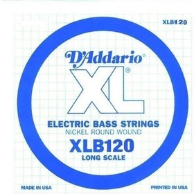 Resim D'Addario XLB120 XL Nickel Wound Bas Gitar Tek Teli - Alt Si/Low B ($0.120$ İnç) | 5 veya 6 Telli Bas Gitarlar İçin İnce Yapılı Si Teli, Net Tanımlanmış Alt Frekanslar ve Hızlı Tepki 