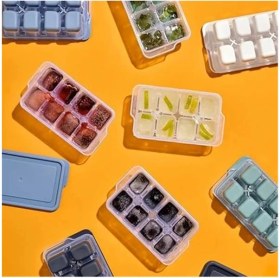 Resim AyrStore 3lü Mini Kapaklı Silikon Buzluk - Kolay Çıkarım, Güvenli Istifleme, Kompakt Tasarım, Kırılmaz 