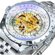 Resim Hanyang Metal Beyaz Jaragar Askeri Otomatik Izle Erkekler Için Steampunk Spor Mekanik Saatler Lüks Marka Paslanmaz Çelik Aydınlık El (Yurt Dışından) 