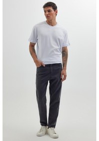 Resim Tudors Erkek Regular Fit Bol Kesim Denim Yıkamalı Efektli Esnek Gri Jean Kot Pantolon-34494 
