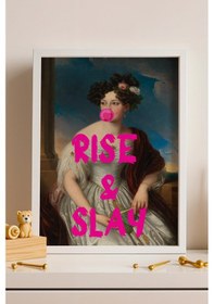 Resim Queen Pauline Of Württemberg Çerçeveli Tablo Rise And Slay Eğlenceli Klasik Sanat Tablosu Altered Art 