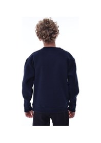 Resim Lacivert Erkek Çocuk Sweat Pamuklu Rahat Kalıp Basic Uzun Kollu Lacivert 