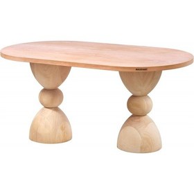 Resim Masifart Pluvia 160 Lık Damla Oval Masa Cilasız Ham Ham 