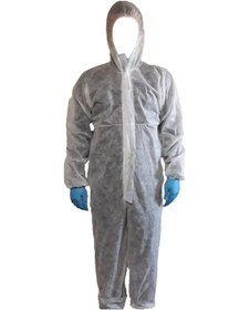 Resim Tek Kullanımlık Fermuarlı Tela Koruyucu Tulum 50 G Beyaz 