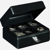 Resim Yale Küçük Boy Taşınabilir Siyah 15x11.5x8 cm Mekanik Bozuk Para Kasası 