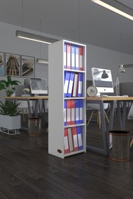 Resim Kenzlife Klasörlük Raflı Börteçin Byz 140*40*30 Kitaplık Ofis Arkalıksız 