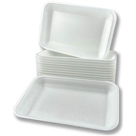 Resim 2000gr Köpük Tabak Kap - Kasap Kabı Et Tabağı 50 Adet 