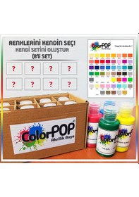 Resim Colorpop Akrilik Hobi Boyaları 8'li Set 8 Adet 50ml Sen Seç 