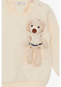 Resim Breeze Kız Çocuk Sweatshirt Ayıcık Aksesuarlı 1.5-5 Yaş, Krem (556838369) Çok Renkli 