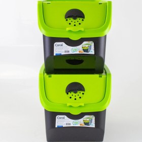 Resim Hobby Life Mercan Soğan Patates Saklama Kutusu Siyah 12 Litre 2 Adet Yeşil 