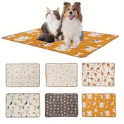 Resim 1 adet Yıkanabilir Yeniden Kullanılabilir Pet İdrar Ped - Emici Çekirdekli Dört Katmanlı Köpek Eğitim Ped - Pet Eğitimine Uygun 