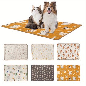 Resim 1 adet Yıkanabilir Yeniden Kullanılabilir Pet İdrar Ped - Emici Çekirdekli Dört Katmanlı Köpek Eğitim Ped - Pet Eğitimine Uygun 