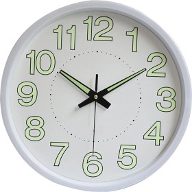Resim 12 Inç Aydınlık Duvar Saati Minimalist Yuvarlak Kuvars Saat Yatak Odası Oturma Odası Dekorasyonu Beyaz (Yurt Dışından) 