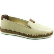 Resim Marine Shoes Hakiki Deri Günlük Bayan Ayakkabı Bej 86 P01 