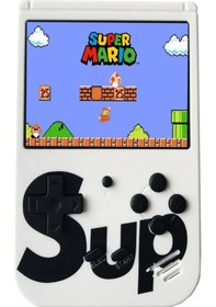 Resim Sup Game Box Plus 400 Oyunlu Taşınabilir Mario Oyunlu Retro Beyaz El Atarisi 