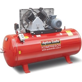 Resim Aydın Trafo 21-530 5.5 Hp 8 Bar 530 LT Tek Kademeli Çift Pistonlu Kompresör 