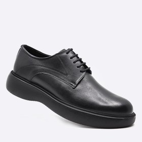 Resim Fosco Hakiki Deri Sneaker Erkek Ayakkabı Siyah 9966 