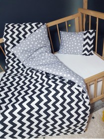 Resim bebek_iklimi Çift Taraflı Bebek Nevresim Takımı 3 Parça - 95x135 Yorgan Kılıfı, Yastık Kılıfı, Çarşaf 