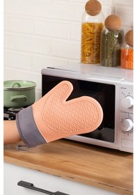 Resim Porsima 3137-1 Silikon Yanmaz Yapışmaz Fırın Eldiveni Pudra Pudra 