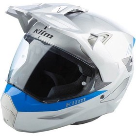 Resim Klim X1 Alpha Carbon Concept Korumalı Adv Motosiklet Kaskı Beyaz Mavi Mavi 