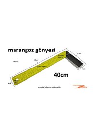 Resim Marangoz Gönye 40 CM Cetvel Köşe Gönye 40 Lık Sarı 