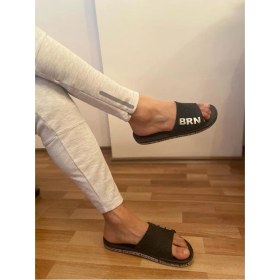 Resim Brn Erkek Siyah Kaymaz Taban Terlik Deniz Plaj Havuz Terliği Günlük Terlik 