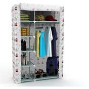 Resim Dzgn Home Tek Yandan Raflı Metal Bez Dolap Gardrop-istanbul Desen İstanbul 