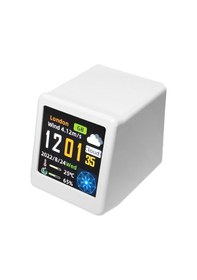 Resim Yaozixa Masaüstü Hava Durumu İstasyonu: 1.54" Tft Ips Ekran, Wifi, Zaman/tarih, Sıcaklık/nem Gösterimi, Gece Modu, Gıf Animasyonu Beyaz 