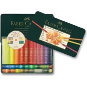 Resim Faber-Castell Polychromos Boya Kalemi 120’li, Yüksek Pigmentli, Kalıcı ve Canlı Renkler, Suya Dayanıklı 