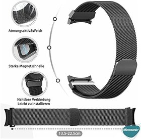 Resim Microsonic Samsung Galaxy Watch 6 Classic 43mm için Kordon Milano Loop Siyah [Galaxy Watch 6 Classic 43mm ile Uyumlu Kordon - Siyah] 