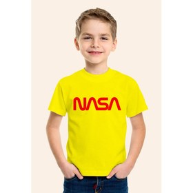 Resim Karya ButikKırmızı Nasa Logo Baskılı Sarı Çocuk T-Shirt1 