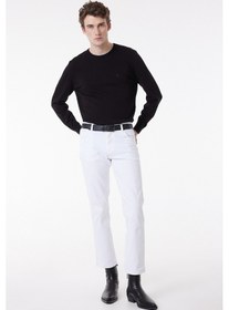 Resim Wrangler Texas Slim Fit Dar Kesim Normal Bel Dar Paça Esnek Beyaz Erkek Pantolon W12S004100 Beyaz 