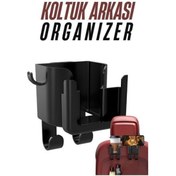 Resim Modacar Araç Koltuk Arkası Organizer Bardak Telefon Tutucu 