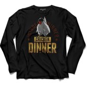 Resim Kendim Seçtim Pubg Playerunknown's Wınner Chıcken Dınner 2 Uzun Kollu Tişört Baskılı Çocuk T-Shirt 
