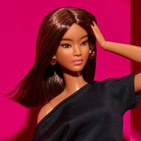 Resim Barbie Basics İkonik Koleksiyon Bebekler - Kumral Kısa Saçlı JBH72 