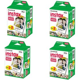 Resim Fujifilm Instax Mini 20'li Film 4'lü Set 80 Poz 