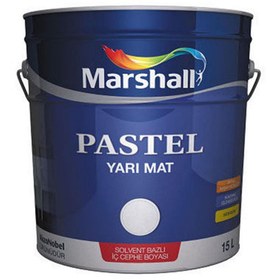 Resim Marshall Beyaz 2,5 Litre Pastel Yarı Mat Solvent Bazlı İç Cephe Boyası (MARSHALL.5599007) 