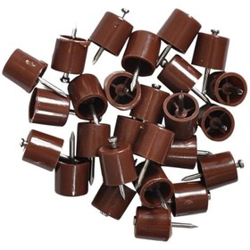 Resim Tuna Çivili Raf Pimi Duvar Dolap Mobilya Pimi Sert Plastik Raf Tutucu KAHVERENGİ 100 Adet Tekli (1 PAKET) 